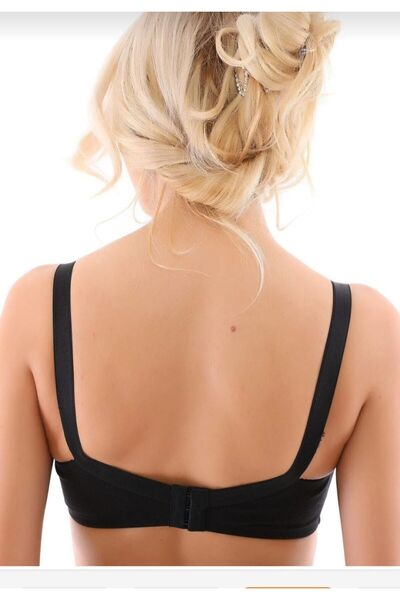 ESİLORA Women's Large Size Cotton D Cup Combed Combed Cotton Bra Daily Comfortable Underwear