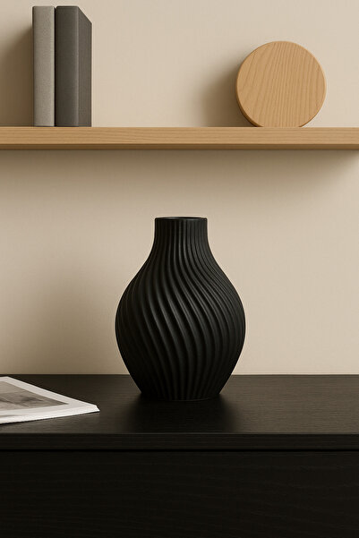 DOAN HOME Dekoratif 3D Tasarım Modern Kıvrımlı Vazo