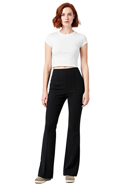 PayBuy Women's Flare Cut Plain Woven Pants Functional Durable Quality Comfortable Aesthetic Sports