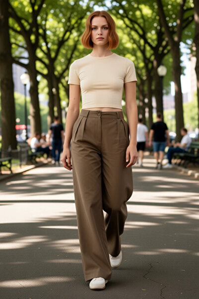 PayBuy Women's Gabardine High Waist Wide Leg Pants Functional Durable Quality Comfortable Sports