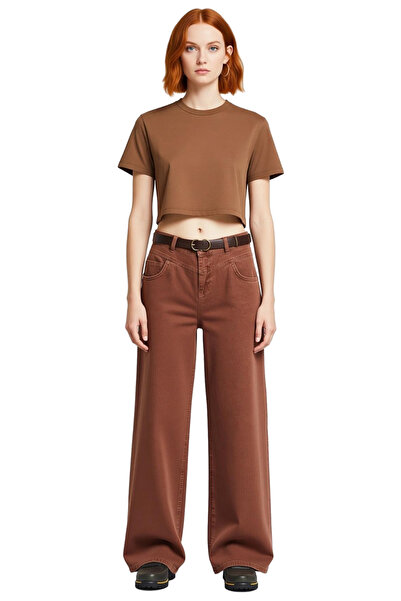 PayBuy Women's Low Waist Wide Leg Jeans with Belt Detail Functional Durable Quality Stylish