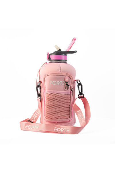 FORTE 2.2L (74oz) Large BPA-Free Plastic Water Bottle with Sleeve