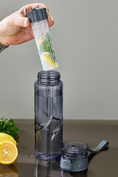 Mefa Mutfak Detox Device - Water Bottle - Flask - with Strap / 800 ml - Gray
