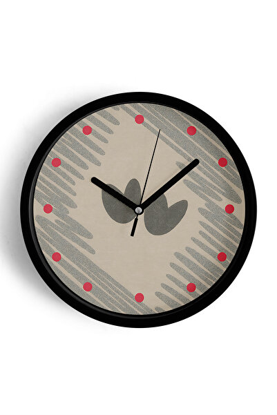 JHAAR Ceas de perete cu design modern - 35 cm - Carcasă neagră cu sticlă fron...