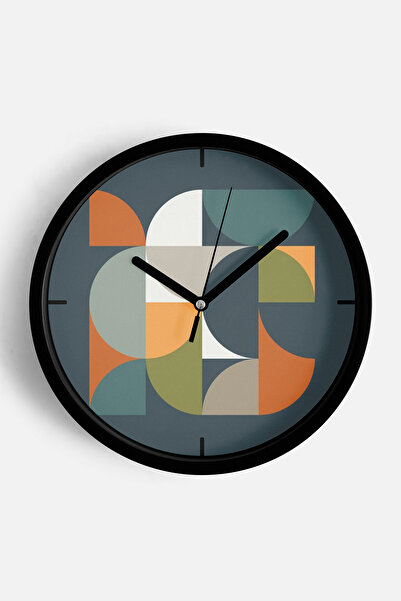 JHAAR Ceas de perete modern cu tematică geometrică abstractă - 42 cm - Carcas...