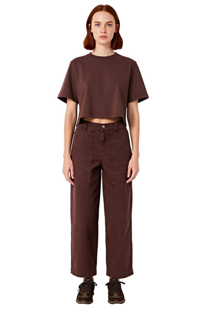 PayBuy Women's High Waist Wide Leg Pocket Detailed Trousers Functional Durable Quality Comfortable Stylish