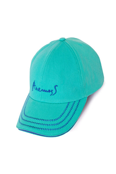 ANEMOSS Sailboat Embroidery Baseball Cap – Turquoise Cotton Unisex