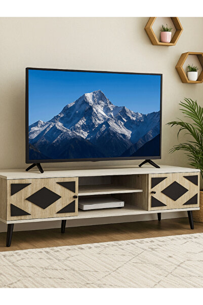Bec4 Wide TV stand (180 cm) - Luxurious modern design with geometric pattern