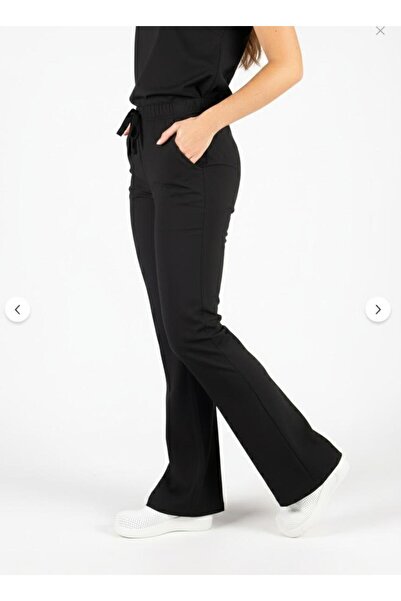 Class Üniforma Single Bottom Black Stretch Fabric Flared Pants Nurse Doctor Uniform