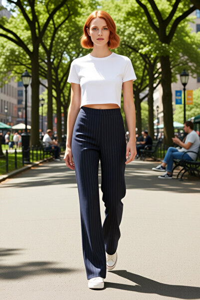 PayBuy Women's Striped High Waist Flare Pants Functional Durable Quality Comfortable Aesthetic Stylish