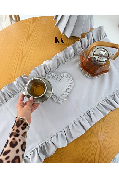 KaiAtelier قاعدة كوب على شكل قلب من الكتان من مونليت