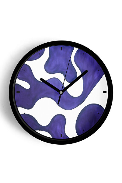 JHAAR Abstract - Ceas de perete modern boem - 25cm - Carcasă neagră cu sticlă...