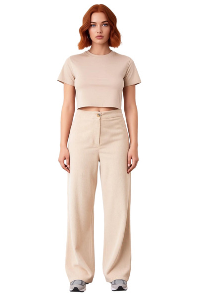 PayBuy Velvet Woven Wide Leg Women's Trousers Functional Durable Quality Comfortable Aesthetic Stylish