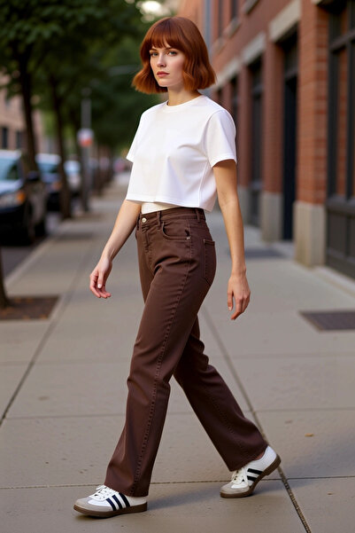 PayBuy Women's High Waist Flare Cut Jeans Functional Durable Quality Comfortable Aesthetic