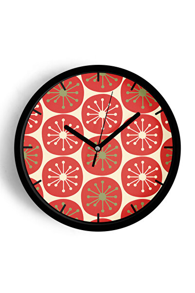 JHAAR ساعة حائط بتصميم عصري - 25 سم - هيكل أسود مع واجهة زجاجية - آلية صامتة