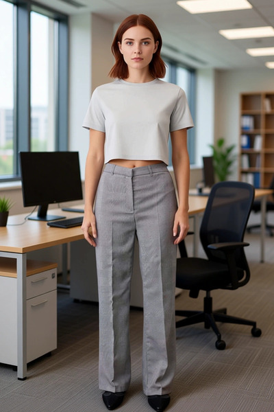 PayBuy Women's Plaid Flare Cut Pants Functional Durable Quality Comfortable Aesthetic Premium