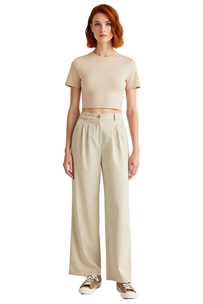 PayBuy Women's Wide Leg Pleated Woven Trousers Functional Durable Quality Comfortable Aesthetic Sports