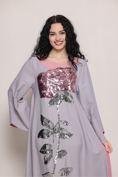 berlanty Elegant casual jalabiya decorated with sequins