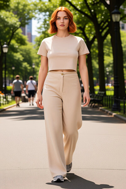 PayBuy Velvet Woven Wide Leg Women's Trousers Functional Durable Quality Comfortable Aesthetic Stylish