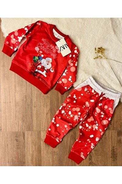 Bisahane Unisex santa claus Printed christmas new year tracksuit set