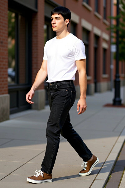 PayBuy Men's 100% Cotton Boyfriend Cut Jeans Functional Durable Quality Comfo...