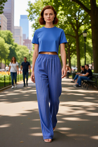 PayBuy Women's High Waist Textured Wide Leg Pants Functional Durable Quality Comfortable Modern