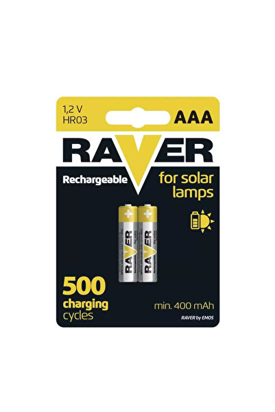 OEM NIMH RAVER AAA R03 400mA 1.2V battery set for solar lamps 2pcs