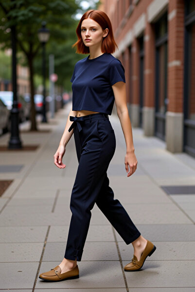 PayBuy Women's High Waist Pipe Leg Fabric Pants Functional Durable Quality Comfortable Aesthetic Stylish