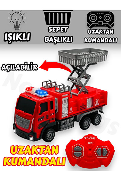 YILDIRIM OYUNCAK Uzaktan Kumandalı Işıklı Merdivenli Sepetli Su Hortumlu Şarj...