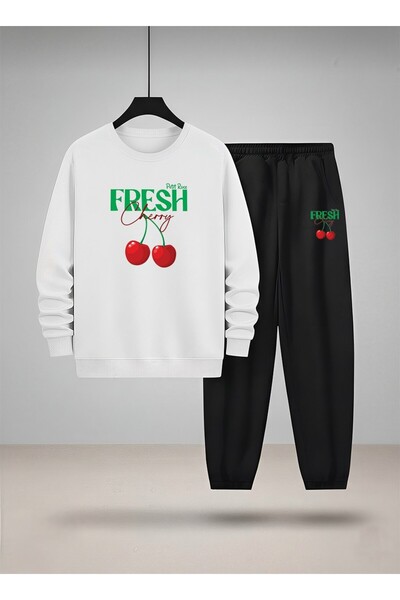 LORVEX Swea tricou pentru fete - Set de trening cu guler rotund, imprimat FRE...