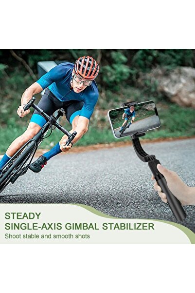 Stone Compact smartphone holder L08 with tripod and selfie stick, black