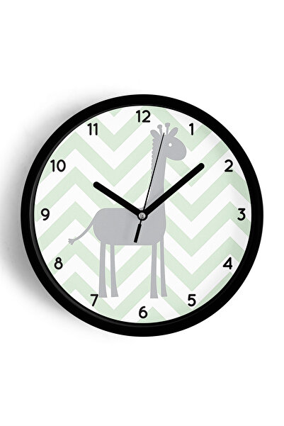 JHAAR Ceas de perete modern pentru camera copiilor cu girafa adorabilă - 42 c...