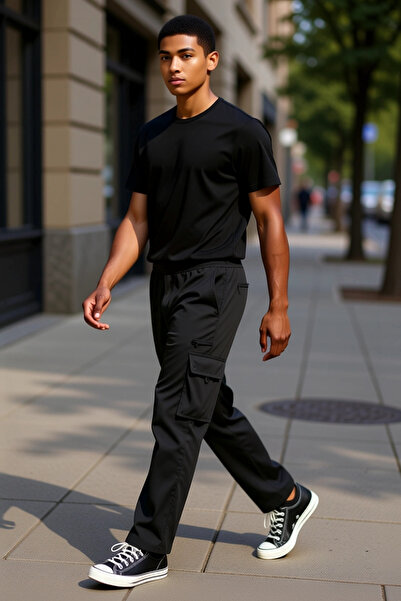 PayBuy Men's Cargo Pocket Detailed Jogger Pants Functional Durable Quality Comfortable Aesthetic Stylish