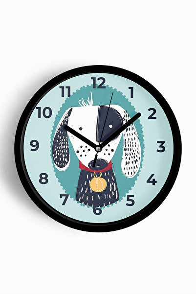 JHAAR Ceas de perete pentru camera copiilor cu cățeluș drăguț - 25cm - Carcas...
