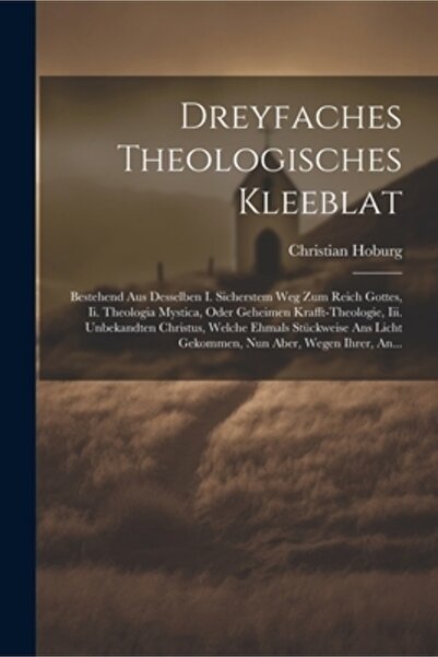 Legare Street Pr Dreyfaches Theologisches Kleeblat: Bestehend Aus Desselben I...