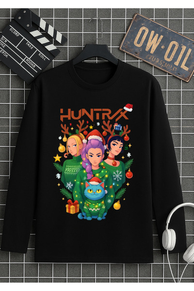 RYO FASHİON Tricou special cu mânecă lungă pentru Crăciun Fericit, marvel, hu...