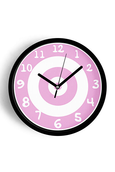 JHAAR Ceas de perete cu design modern - 30 cm - Carcasă neagră cu sticlă fron...