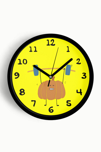 JHAAR Ceas de perete drăguț pentru camera copiilor, cu dovleac, model Halterc...