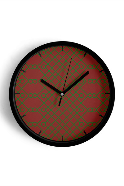 JHAAR Ceas de perete cu design modern - 35 cm - Carcasă neagră cu sticlă fron...