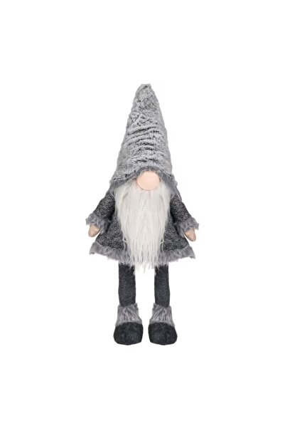 OEM Decorative Figurine Christmas Gnome with Movement Grey Fur Hat 70cm
