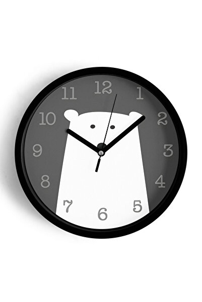 JHAAR Ceas de perete modern pentru camera copiilor cu ursuleț drăguț - 42 cm ...