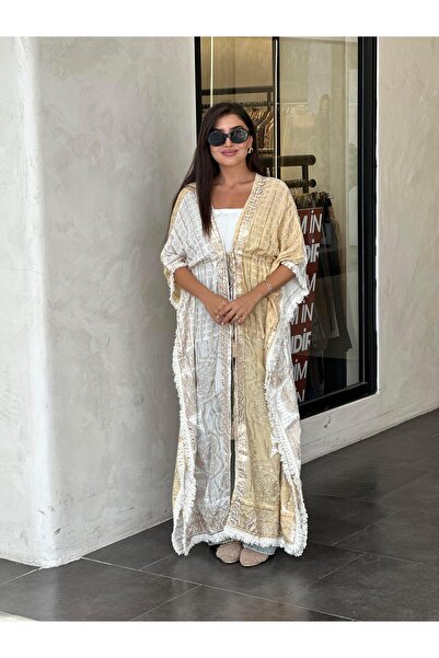 Ranasubaşı IBN-4019 كيمونو بيج بربطة عند الخصر