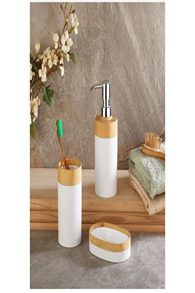 ELİFSU HOME Bamboo Look 3-Piece Bathroom Set