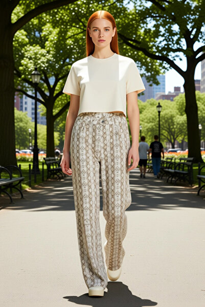 PayBuy Women's Snake Pattern High Waist Wide Leg Jeans Functional Durable Quality Sports