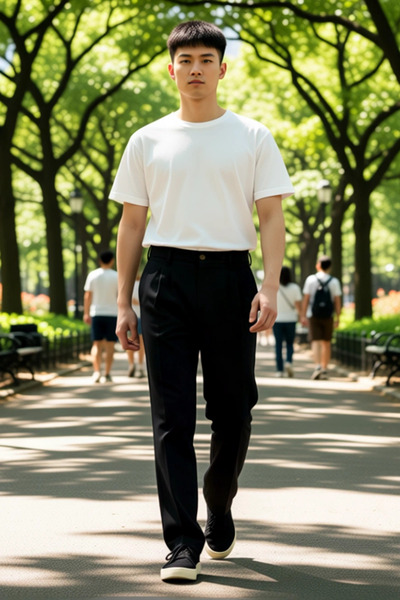 PayBuy Light Khaki Linen Look Men's Trousers Smart Cut Functional Durable Quality Modern