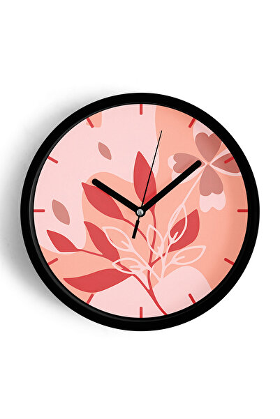 JHAAR Abstract - Ceas de perete modern boem - 30cm - Carcasă neagră cu sticlă...