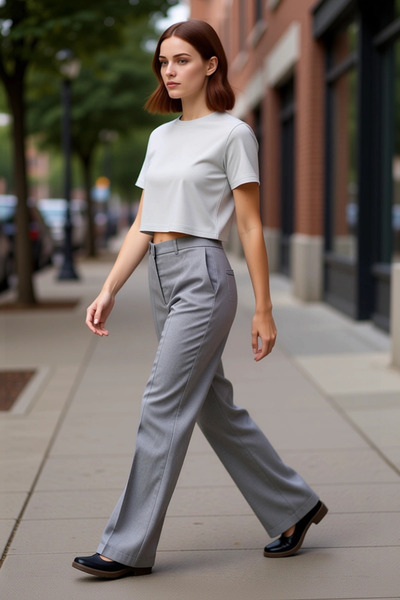 PayBuy Women's Plaid Flare Cut Pants Functional Durable Quality Comfortable Aesthetic Premium