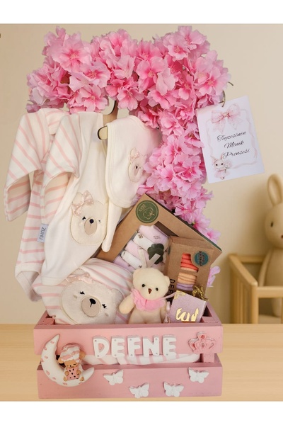 glow moon 40 Kırk Uçurma Sepeti Bebek Hediye Sepeti teyze-Hala Sepeti 10'lu H...