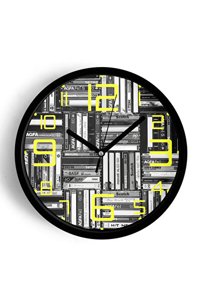 JHAAR مكتبة بتصميم عصري تجريدي - ساعة حائط على شكل كتاب - 35 سم - هيكل أسود م...