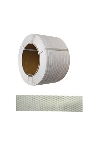 OEM Bandă albă din PP (polipropilenă) 9 mm x 0,50 mm, 4000 m/rolă, miez de 200 mm